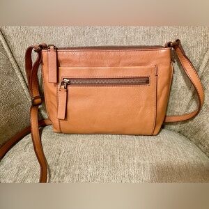 Tan Leather Crossbody Bag - Fossil